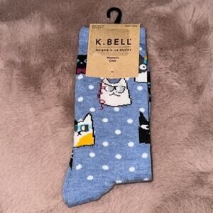 K. Bell Women’s Crew Socks Kitten Party